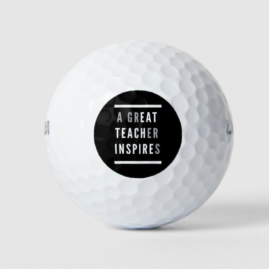 Werelddag van de Internationale Teachers Eat Teach Golfballen (Voorkant)