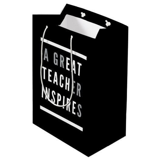 Werelddag van de Internationale Teachers Eat Teach Medium Cadeauzakje (Achterkant Gekanteld)