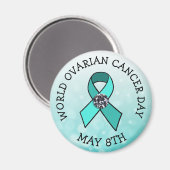 Werelddag van de Ovariële Kanker Mei 8e Button Magneet (Voorkant / Achterkant)