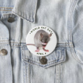 Werelddag van de Rat Ronde Button 7,6 Cm (In situ)