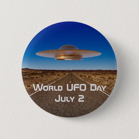 Werelddag van de UFO Ronde Button 5,7 Cm (Voorkant)