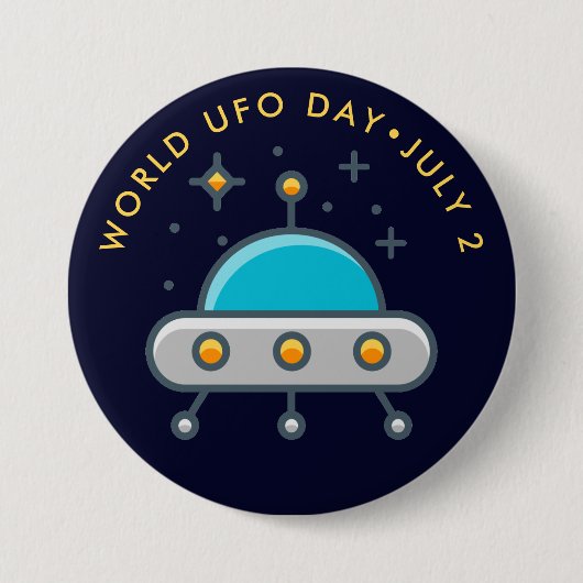 Werelddag van de UFO Ronde Button 7,6 Cm (Voorkant)