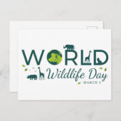Werelddag van het wild briefkaart (Voorkant / Achterkant)