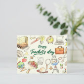 Werelddag van leraren briefkaart (Staand voorkant)