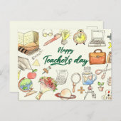 Werelddag van leraren briefkaart (Voorkant / Achterkant)