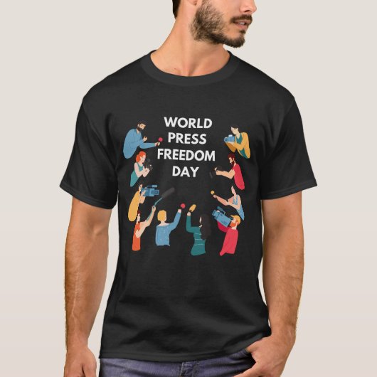 Werelddag voor de persvrijheid t-shirt (Voorkant)