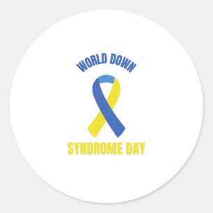Werelddag voor het downsyndroom (2) ronde sticker