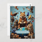 Werelddierdag Briefkaart (Voorkant / Achterkant)