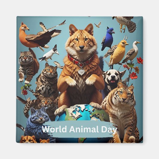 Werelddierdag Magneet (Voorkant)