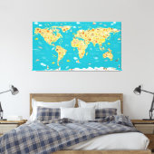 Werelddieren Canvas Afdruk (Insitu (Slaapkamer))