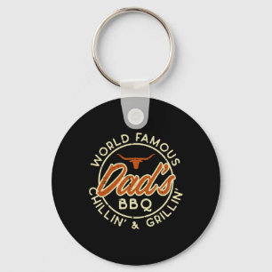 Werelden Beroemde Vaders BBQ Grillin Barbecue Vade Sleutelhanger