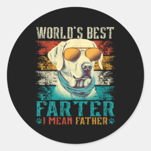 Werelden Best Farter Ik bedoel Vader Beste Pap Ooi Ronde Sticker