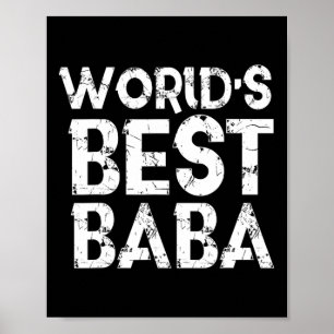 Werelden Beste Baba Vaders Dag Gift Moslim Papa Hu Poster