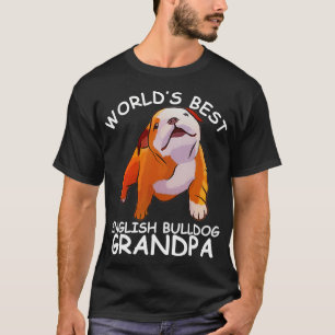 Werelden Beste Engels Bulldog Opa Grappige Hond Li T-shirt