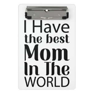 Werelden Beste Moeder Elegant Zwart-wit Script Mini Klembord