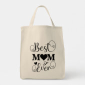 Werelden Beste Moeder Elegant Zwart-wit Script Tote Bag (Achterkant)