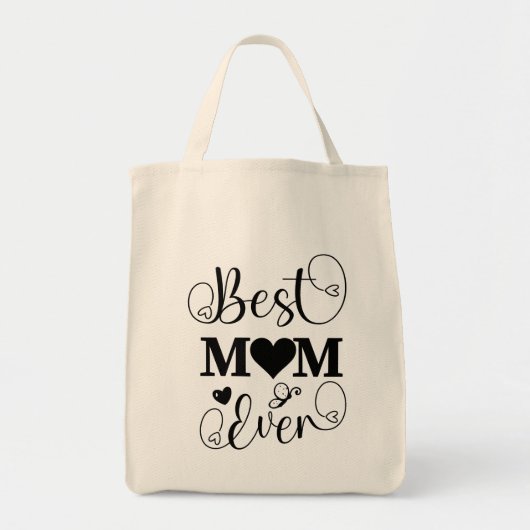 Werelden Beste Moeder Elegant Zwart-wit Script Tote Bag (Voorkant)