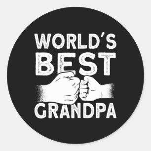 Werelden Beste Opa Opa Opa Nieuw Opa Ronde Sticker