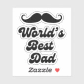 Werelden Beste Pap, Retro stijlvolle Vaders Dag Sticker (Vel)