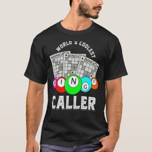 Werelden Coolest Bingo Caller Bingo Speler Hobby B T-shirt