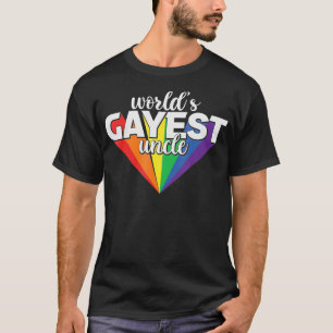 Werelden Gayest Oom LGBT Pride Guncle Trots Gay Un T-shirt