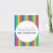 Werelden Grootste Leraar Rainbow Crayons School Kaart (Voorkant)