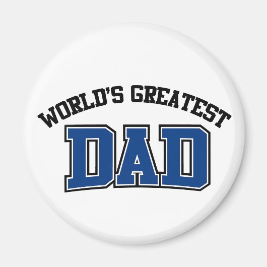 Werelden grootste papa magneet blauw (Voorkant)