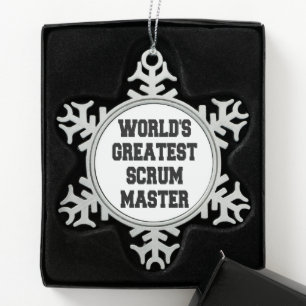 Werelden Grootste Scrum Master Tin Sneeuwvlok Ornament