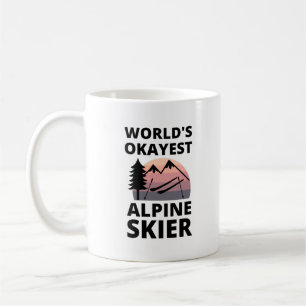 Werelden Okayest alpine skiër afdaling skiën grapp Koffiemok