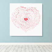 Werelden van Liefde Canvas Print (Insitu (Houten vloer))