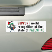 Werelderkenning van de Palestijnse staat Bumpersticker (Op auto)