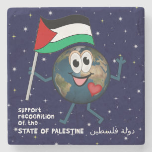 Werelderkenning van de Palestijnse staat Stenen Onderzetter