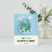 Wereldfietsdag Briefkaart (Staand voorkant)