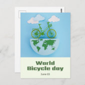 Wereldfietsdag Briefkaart (Voorkant / Achterkant)