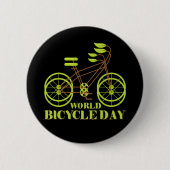Wereldfietsdag Ronde Button 5,7 Cm (Voorkant)
