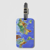 Wereldgeografische internationale kaart bagagelabel (Voorkant (verticaal))