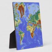 Wereldgeografische internationale kaart fotoplaat (Zijkant)