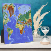 Wereldgeografische internationale kaart fotoplaat (Zijkant)