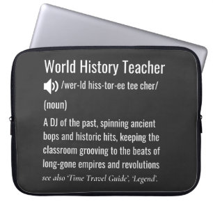 Wereldgeschiedenis Leraar definitie Laptop Sleeve