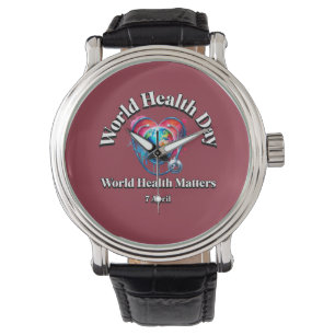 Wereldgezondheidskwesties. Wereldgezondheidsdag. Horloge