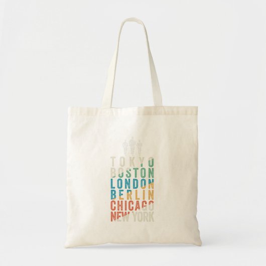 Wereldgrote marathonsteden tote bag (Voorkant)