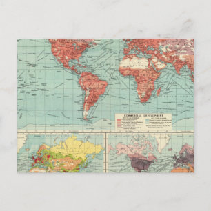Wereldhandelskaart Briefkaart