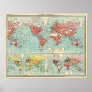 Wereldhandelskaart Poster