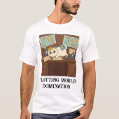 Wereldheerschappij Grappige kat T-shirt (Voorkant)