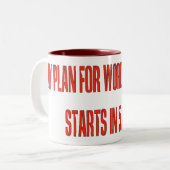 Wereldheerschappij Tweekleurige Koffiemok (Voorkant links)