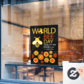 Wereldhoningdag 20 mei raamsticker (Cafe Raam)