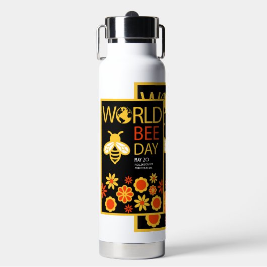Wereldhoningdag 20 mei waterfles (Voorkant)