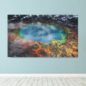 Wereldhorloges Canvas Afdruk (Insitu (Houten vloer))