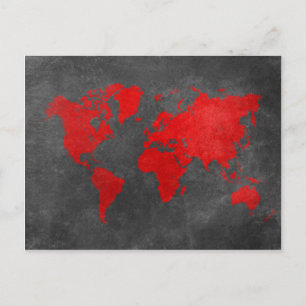 wereldkaart 11 briefkaart