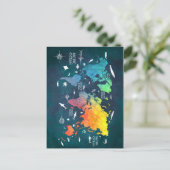 wereldkaart 12 briefkaart (Staand voorkant)